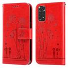 For Xiaomi Redmi Note 11 Global/11S Global Embossing Rose Couple Leather Phone Case(Red) - 1