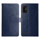 For UMIDIGI Bison Pro Y Stitching Horizontal Flip Leather Phone Case(Blue) - 1