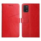 For UMIDIGI Power 5 Y Stitching Horizontal Flip Leather Phone Case(Red) - 1