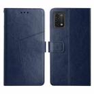 For UMIDIGI Power 5 Y Stitching Horizontal Flip Leather Phone Case(Blue) - 1