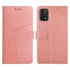 For UMIDIGI Power 5 Y Stitching Horizontal Flip Leather Phone Case(Rose Gold) - 1