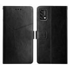 For UMIDIGI A7S Y Stitching Horizontal Flip Leather Phone Case(Black) - 1