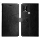 For UMIDIGI A9 Y Stitching Horizontal Flip Leather Phone Case(Black) - 1