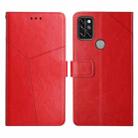 For UMIDIGI A9 Pro Y Stitching Horizontal Flip Leather Phone Case(Red) - 1