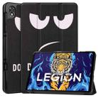 For Lenovo Legion Y700 Custer Painted TPU Smart Tablet Leather Case(Big Eye) - 1