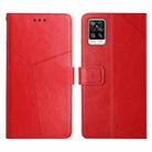 For vivo S7 / V20 Pro Y Stitching Horizontal Flip Leather Phone Case(Red) - 1