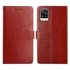 For vivo S7 / V20 Pro Y Stitching Horizontal Flip Leather Phone Case(Brown) - 1