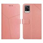 For vivo S7 / V20 Pro Y Stitching Horizontal Flip Leather Phone Case(Rose Gold) - 1