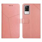 For vivo S9e Y Stitching Horizontal Flip Leather Phone Case(Rose Gold) - 1