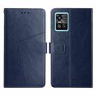 For vivo S10 / S10 Pro Y Stitching Horizontal Flip Leather Phone Case(Blue) - 1