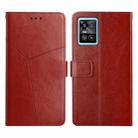 For vivo S10 / S10 Pro Y Stitching Horizontal Flip Leather Phone Case(Brown) - 1