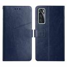 For vivo V20 SE / Y70 Y Stitching Horizontal Flip Leather Phone Case(Blue) - 1