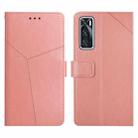 For vivo V20 SE / Y70 Y Stitching Horizontal Flip Leather Phone Case(Rose Gold) - 1