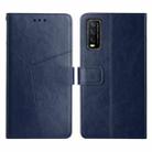 For vivo Y20 2020 Y Stitching Horizontal Flip Leather Phone Case(Blue) - 1