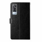 For vivo Y51 2020 Y Stitching Horizontal Flip Leather Phone Case(Black) - 3