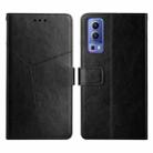 For vivo Y72 5G Y Stitching Horizontal Flip Leather Phone Case(Black) - 1