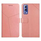 For vivo Y72 5G Y Stitching Horizontal Flip Leather Phone Case(Rose Gold) - 1