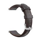 For Huawei B3 Oil Wax Leather Watch Band(Coffee) - 1