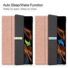 For Samsung Galaxy Tab S8 Ultra Three-folding Holder Custer Texture Leather Tablet Case(Rose Gold) - 4