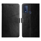 For Wiko Power U30 Y Stitching Horizontal Flip Leather Phone Case(Black) - 1