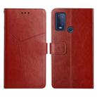 For Wiko Power U30 Y Stitching Horizontal Flip Leather Phone Case(Brown) - 1