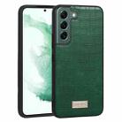 For Samsung Galaxy S22+ 5G SULADA Shockproof TPU + Handmade Leather Phone Case(Green) - 1