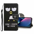 For iPhone 13 mini Colored Drawing Pattern Flip Leather Case (Penguin) - 1