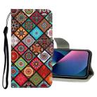 For iPhone 13 mini Colored Drawing Pattern Flip Leather Case (Ethnic Style) - 1