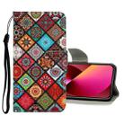 For iPhone 13 Colored Drawing Pattern Flip Leather Case(Ethnic Style) - 1