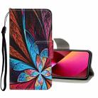 For iPhone 13 Colored Drawing Pattern Flip Leather Case(Colorful Flowers) - 1