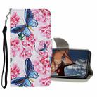 For iPhone 13 Pro Colored Drawing Pattern Flip Leather Case (Dragonfly Flower) - 1