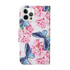 For iPhone 13 Pro Colored Drawing Pattern Flip Leather Case (Dragonfly Flower) - 3