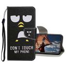 For iPhone 13 Pro Colored Drawing Pattern Flip Leather Case (Penguin) - 1