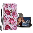 For iPhone 13 Pro Colored Drawing Pattern Flip Leather Case (Peony) - 1