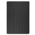For Samsung Galaxy Tab S8+ Three-folding Holder TPU Smart Leather Tablet Case(Black) - 2