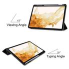 For Samsung Galaxy Tab S8+ Three-folding Holder TPU Smart Leather Tablet Case(Black) - 5