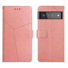 For Google Pixel 6 Y Stitching Horizontal Flip Leather Phone Case(Rose Gold) - 1