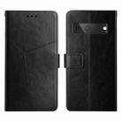 For Google Pixel 7 Y Stitching Horizontal Flip Leather Phone Case(Black) - 1