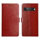 For Google Pixel 7 Y Stitching Horizontal Flip Leather Phone Case(Brown) - 1