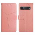 For Google Pixel 7 Y Stitching Horizontal Flip Leather Phone Case(Rose Gold) - 1