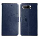 For Asus ROG Phone 5 Y Stitching Horizontal Flip Leather Phone Case(Blue) - 1