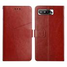 For Asus ROG Phone 5 Y Stitching Horizontal Flip Leather Phone Case(Brown) - 1