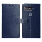 For Asus Smartphone for Snapdragon Insiders Y Stitching Horizontal Flip Leather Phone Case(Blue) - 1