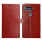 For Asus Smartphone for Snapdragon Insiders Y Stitching Horizontal Flip Leather Phone Case(Brown) - 1