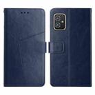 For Asus Zenfone 8 Y Stitching Horizontal Flip Leather Phone Case(Blue) - 1