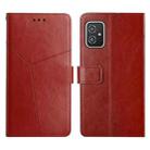 For Asus Zenfone 8 Y Stitching Horizontal Flip Leather Phone Case(Brown) - 1