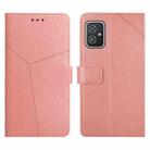 For Asus Zenfone 8 Y Stitching Horizontal Flip Leather Phone Case(Rose Gold) - 1