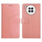 For Huawei nova 8i Y Stitching Horizontal Flip Leather Phone Case(Rose Gold) - 1