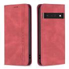 For Google Pixel 7 Pro 5G Magnetic RFID Blocking Anti-Theft Leather Phone Case(Red) - 1