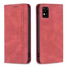 For ZTE Blade  A31 Magnetic RFID Blocking Anti-Theft Leather Phone Case(Red) - 1